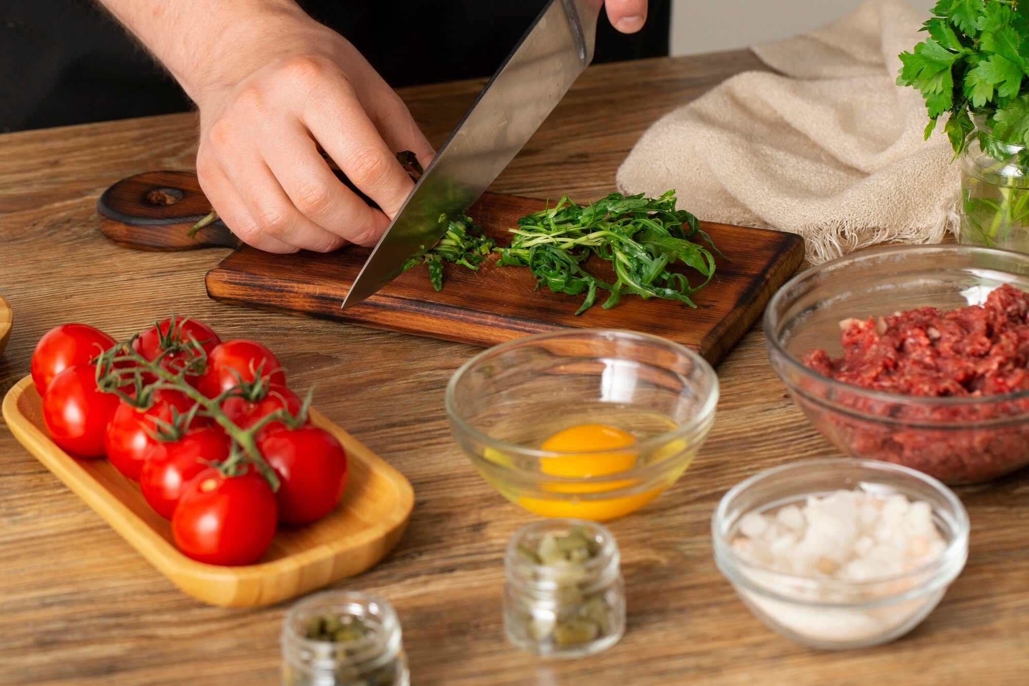 Ingredientes en preparación